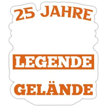 Firmenjubiläum 25 Jahre Dienstjubiläum 25 Jahre - Sticker Größe S (10 x 10 cm) - Mattweiß - Vorne