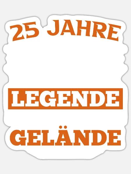 Firmenjubiläum 25 Jahre Dienstjubiläum 25 Jahre - Sticker Größe S (10 x 10 cm) - Mattweiß
