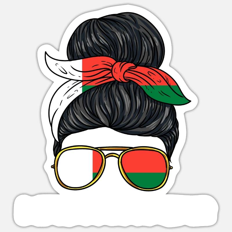 Madagaskar Mädchen Sticker Größe S (10 x 10 cm)