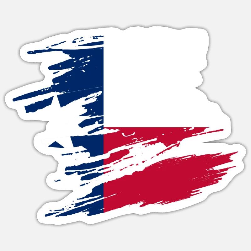 Texas bewohner geschenk - Sticker Größe S (10 x 10 cm) - Mattweiß