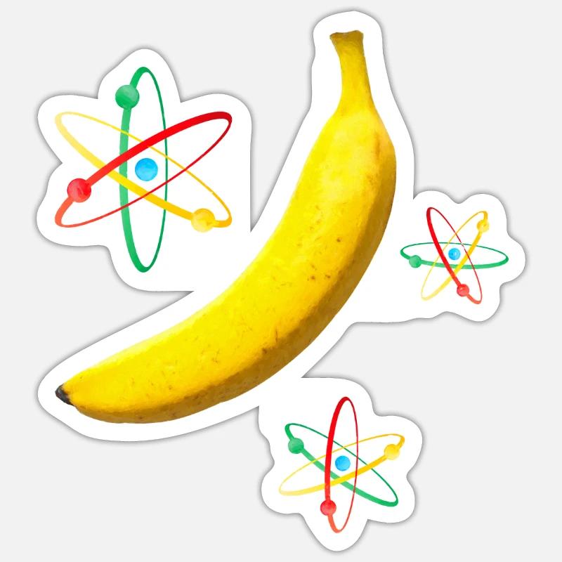 Banana Fruit Atom Chemistry Element Science Sticker size S (10 x 10 cm)