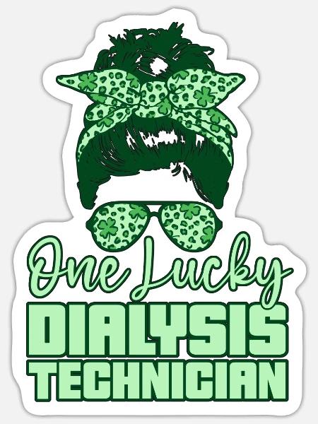 Dialysetechniker Nephrologie Dialyse Geschenk - Sticker Größe S (10 x 10 cm) - Mattweiß