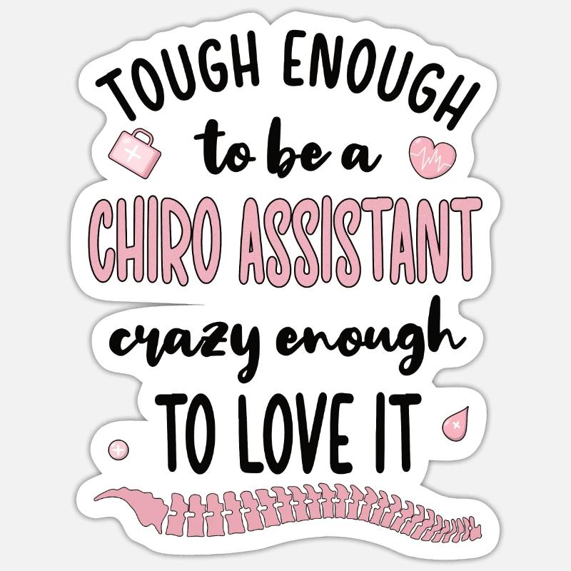 Chiropraktischer Assistent Chiropraktik-Assistent Sticker Größe S (10 x 10 cm)