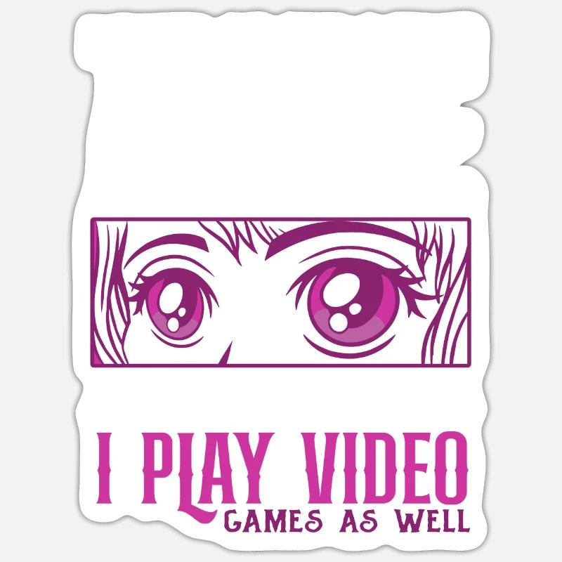 Drôle de cadeau d’anime - Sticker taille S (10 x 10 cm) - blanc mat