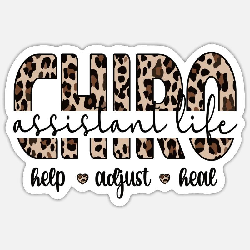 Chiropraktischer Assistent Chiropraktik-Assistent - Sticker Größe S (10 x 10 cm) - Mattweiß