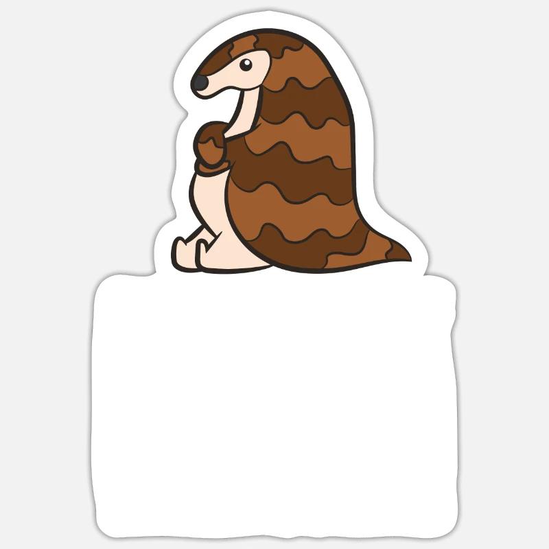 Always Be Yourself Unless You Can Be A Pangolin - Sticker size S (10 x 10 cm) - white matte