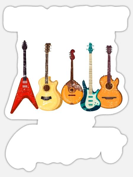 Let's Be Honest Funny Guitar Player Guitar Themed - Sticker Größe S (10 x 10 cm) - Mattweiß