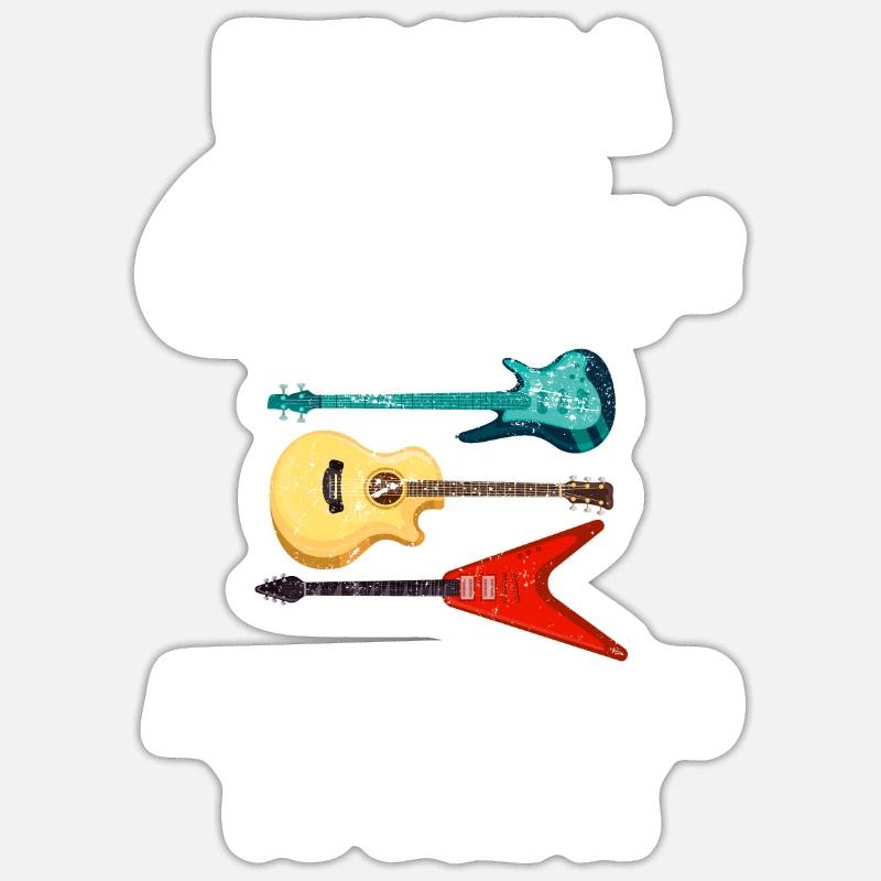 I've Got A Guitar And I'm Not Afraid To Use It Gui Sticker Größe S (10 x 10 cm)