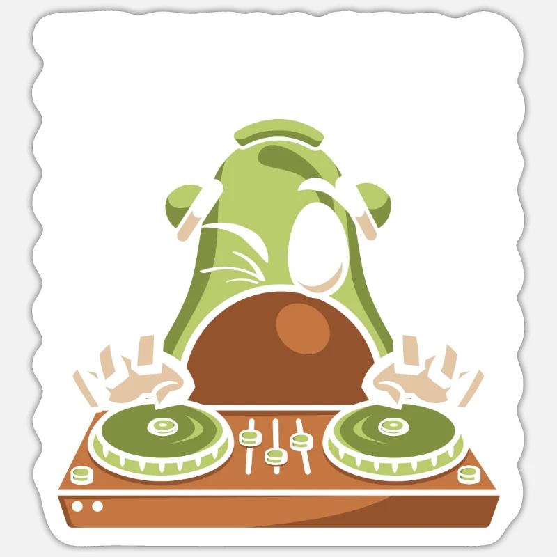 Techno - Sticker Größe S (10 x 10 cm) - Mattweiß