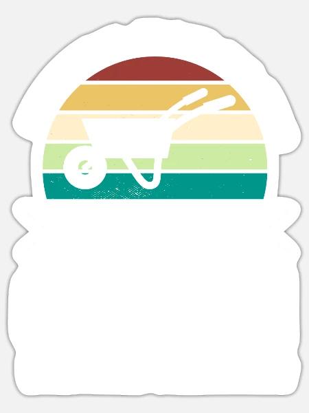 Gartenarbeit Garten Gartenliebhaber Geschenk - Sticker Größe S (10 x 10 cm) - Mattweiß