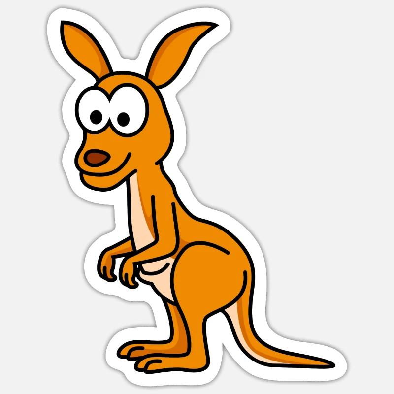 Kangaroo Comic Sticker Größe S (10 x 10 cm)