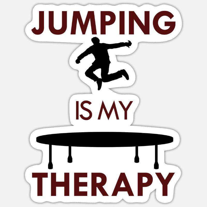 Jumping as Therapy Pull pour trampoline Sticker taille S (10 x 10 cm)