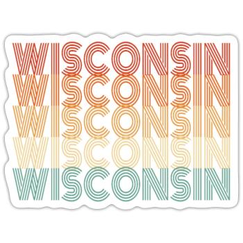 Wisconsin resident gift - Sticker size S (10 x 10 cm) - white matte - Front