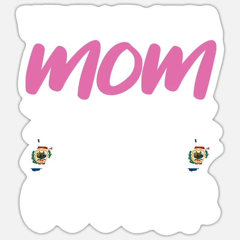 West Virginia mutter geschenk Sticker Größe S (10 x 10 cm)