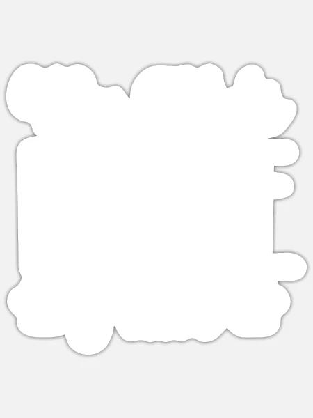 Meine Kinder haben Pfoten - Sticker Größe S (10 x 10 cm) - Mattweiß