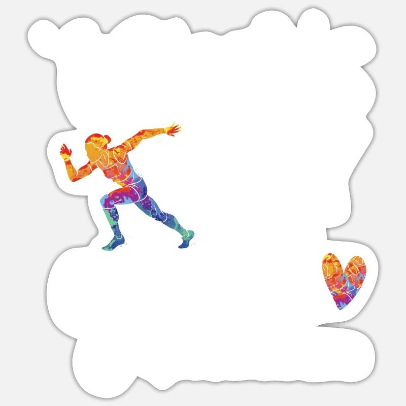 Fière mère d’athlétisme de l’athlète d’athlétisme Mama Sticker taille S (10 x 10 cm)