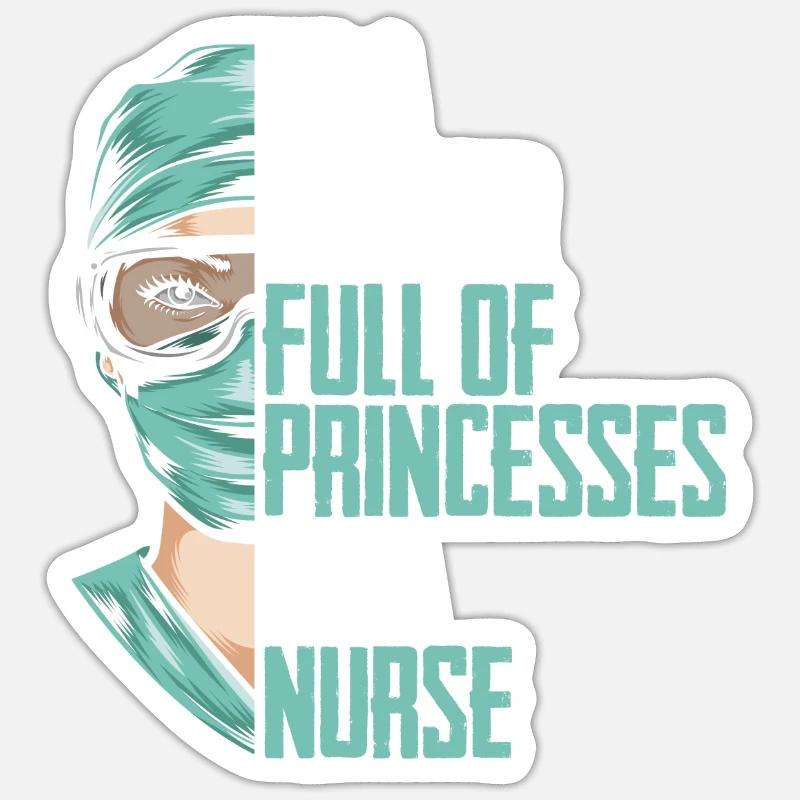 Krankenschwester Pfleger Krankenpfleger - Sticker Größe S (10 x 10 cm) - Mattweiß