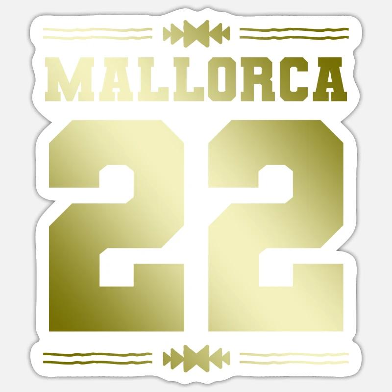 Mallorca 22 - Sticker Größe S (10 x 10 cm) - Mattweiß
