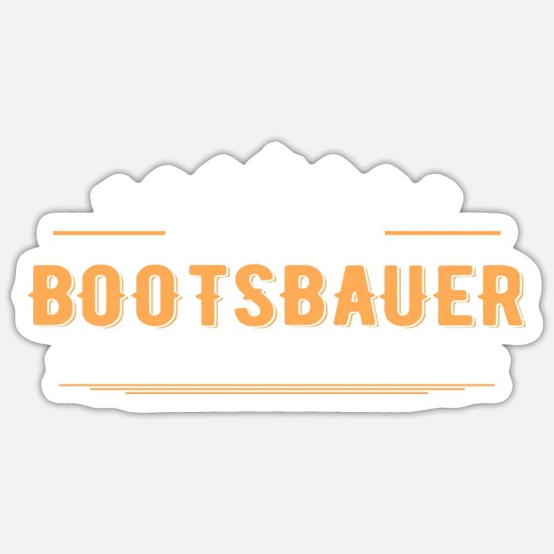Bootsbauer Schiffsbauer - Sticker Größe S (10 x 10 cm) - Mattweiß