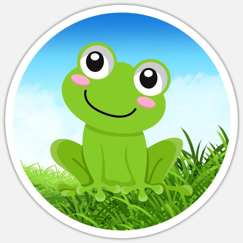 Frog - Sticker size S (10 x 10 cm) - white matte