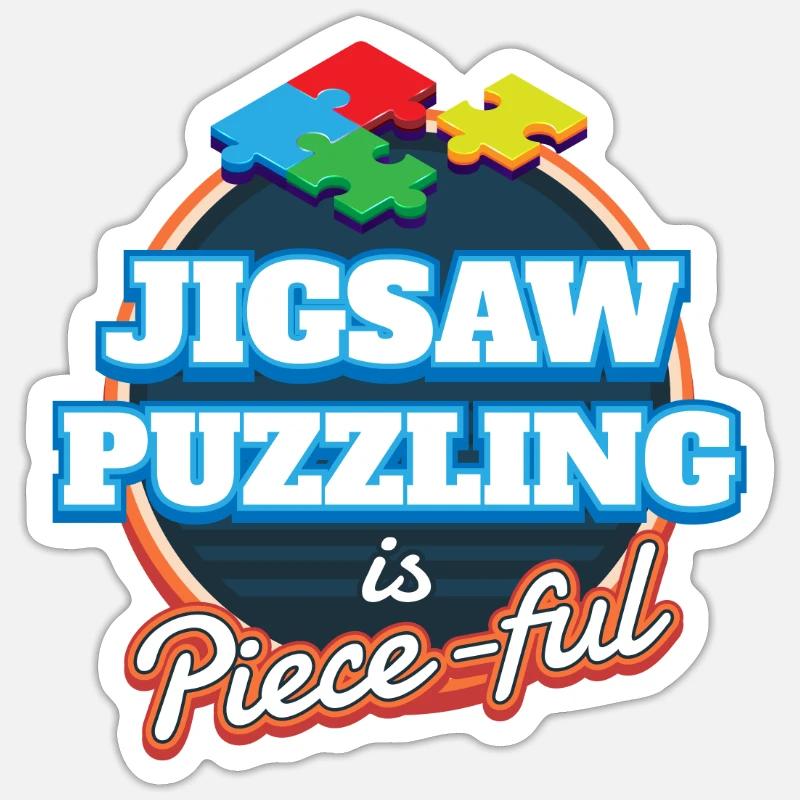 Jigsaw Puzzling Puzzles Sticker size S (10 x 10 cm)