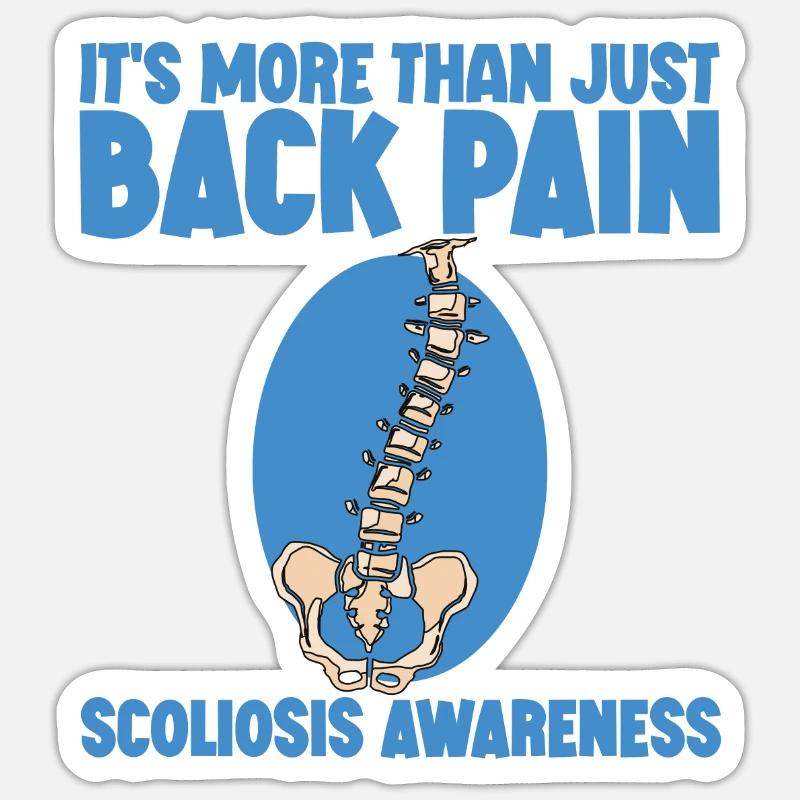C’est plus que de simples maux de dos, la sensibilisation à la scoliose2 Sticker taille S (10 x 10 cm)