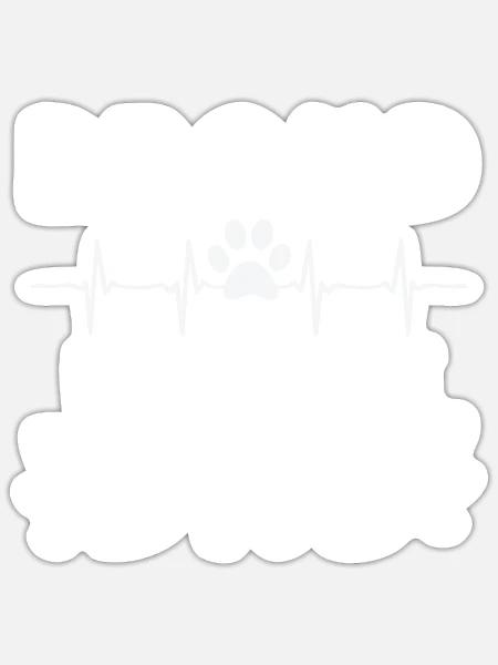 DOG RESCUE ANIMAL RIGHTS RESCUE DOG ADOPTION - Sticker Größe S (10 x 10 cm) - Mattweiß