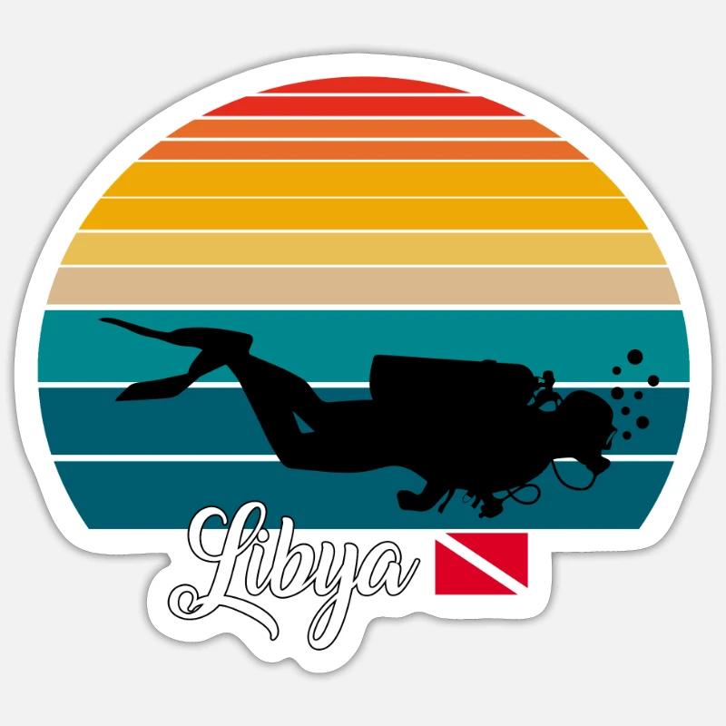 Libya Scuba Diving Poison Sticker size S (10 x 10 cm)