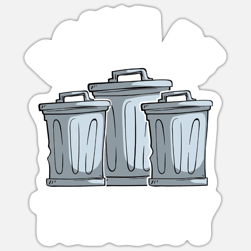 Don't Be Trashy - Sticker Größe S (10 x 10 cm) - Mattweiß