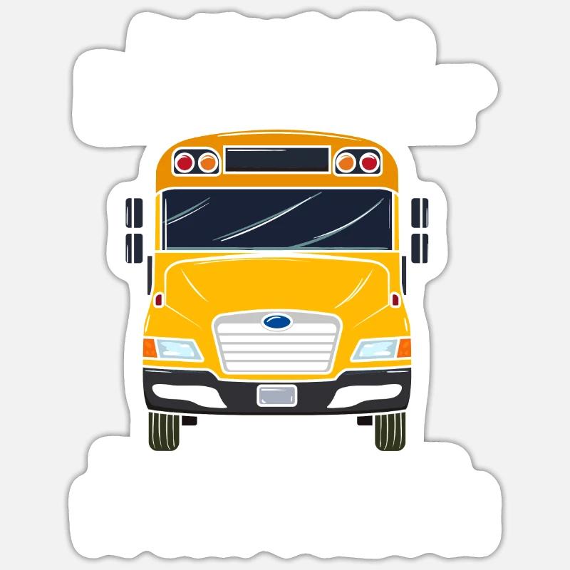 Be Nice To Bus Driver - Sticker Größe S (10 x 10 cm) - Mattweiß
