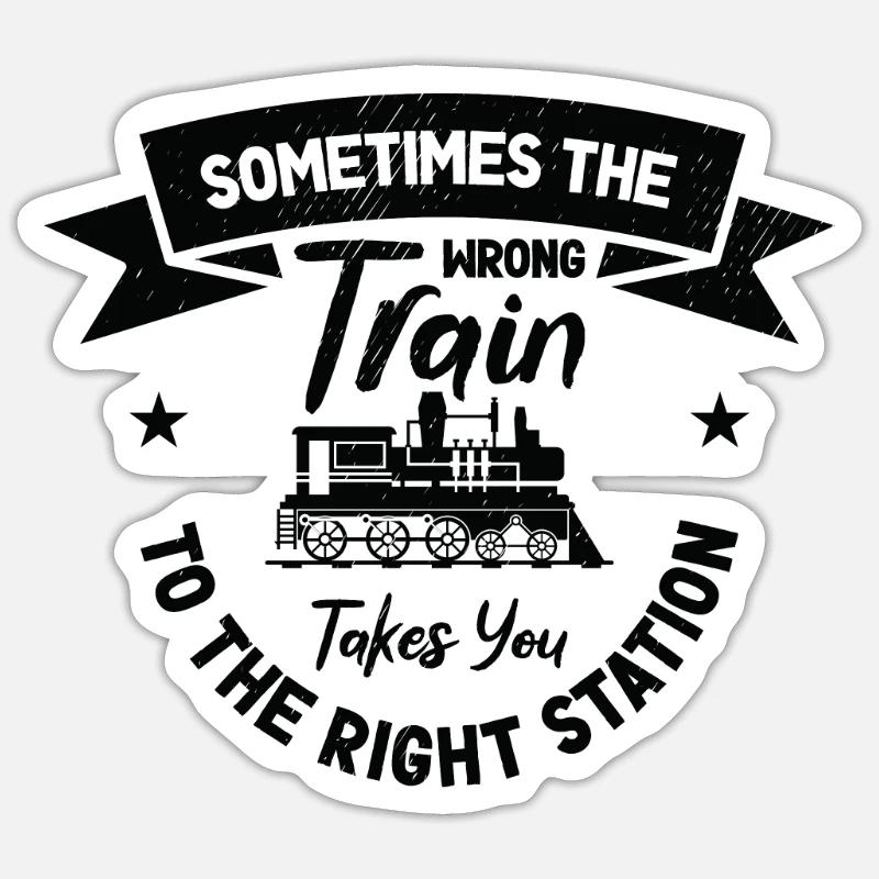 Train Transportation Train Lover Train Station - Sticker size S (10 x 10 cm) - white matte