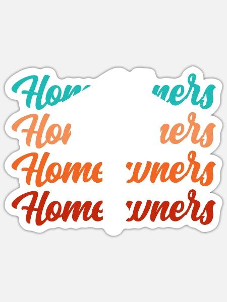 Hauseigentümer Hausherr Hausbesitzer Haus - Sticker Größe S (10 x 10 cm) - Mattweiß