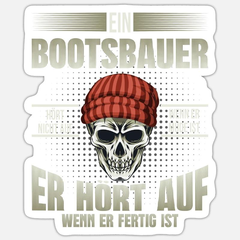Bootsbauer Schiffsbauer Sticker Größe S (10 x 10 cm)