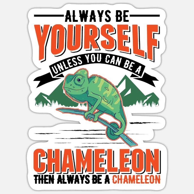 Chameleon Gift Chameleon - Sticker size S (10 x 10 cm) - white matte