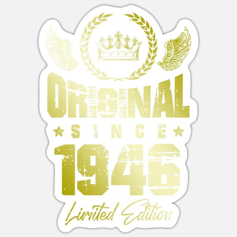 Édition limitée 1946 - Sticker taille S (10 x 10 cm) - blanc mat