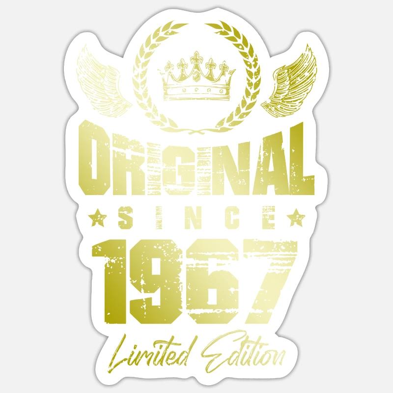 1967 limited edition - Sticker size S (10 x 10 cm) - white matte