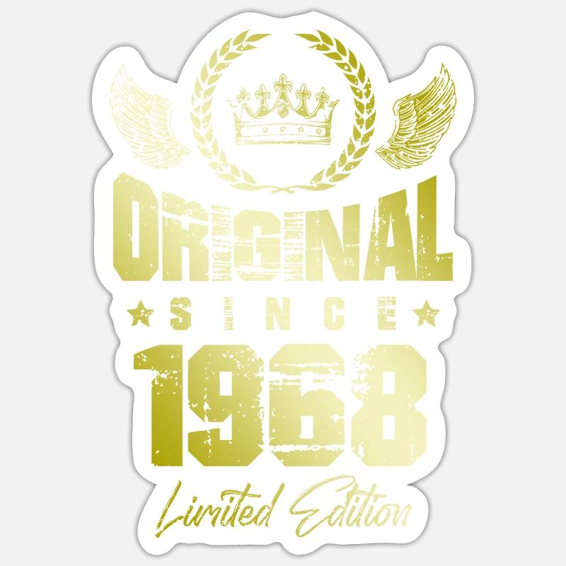 Édition limitée 1968 - Sticker taille S (10 x 10 cm) - blanc mat