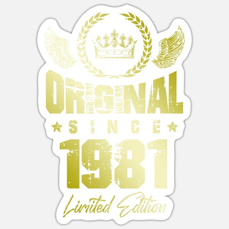 Édition limitée 1981 - Sticker taille S (10 x 10 cm) - blanc mat