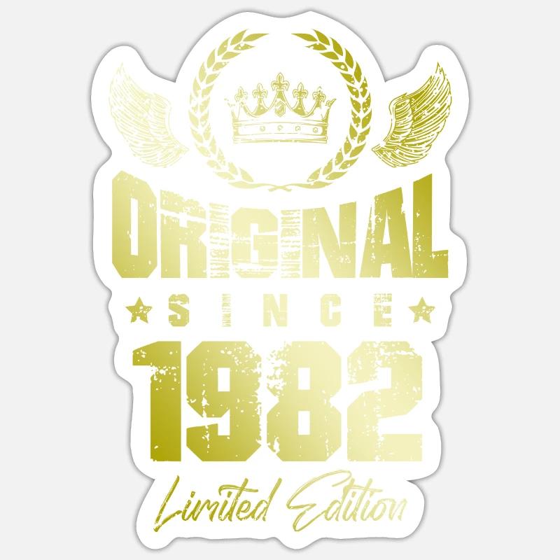 1982 limited edition - Sticker size S (10 x 10 cm) - white matte