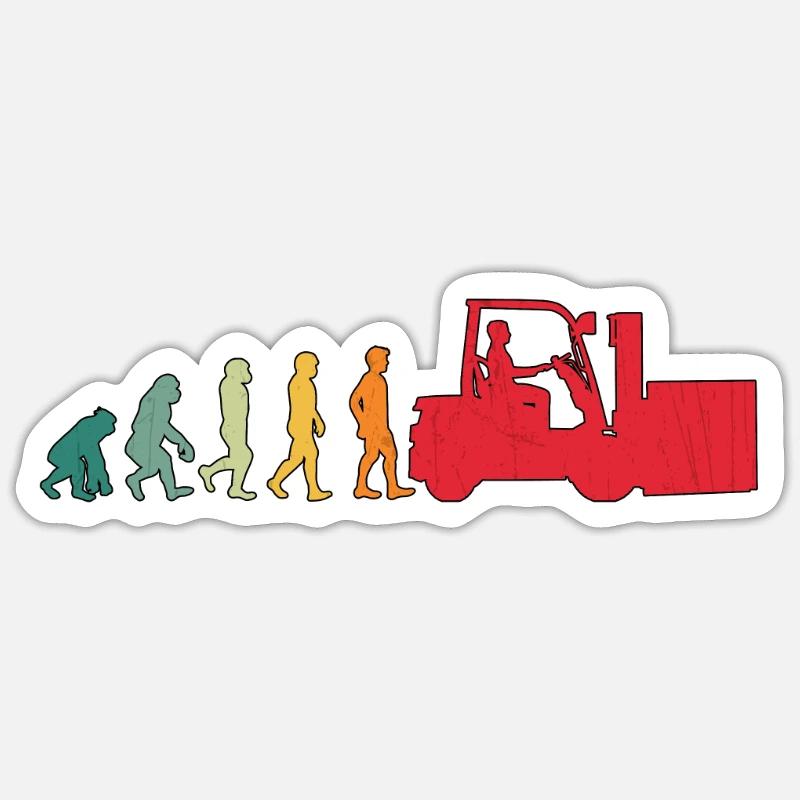Staplerfahrer Coole Gabelstapler Stapler Geschenk Sticker Größe S (10 x 10 cm)