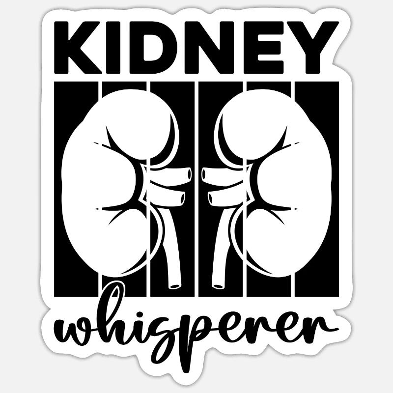 Dialysetechniker Nephrologie Dialyse Geschenkidee - Sticker Größe S (10 x 10 cm) - Mattweiß