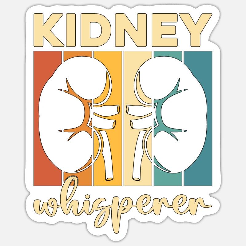 Technicien en dialyse Néphrologie Dialyse Cool Gift - Sticker taille S (10 x 10 cm) - blanc mat