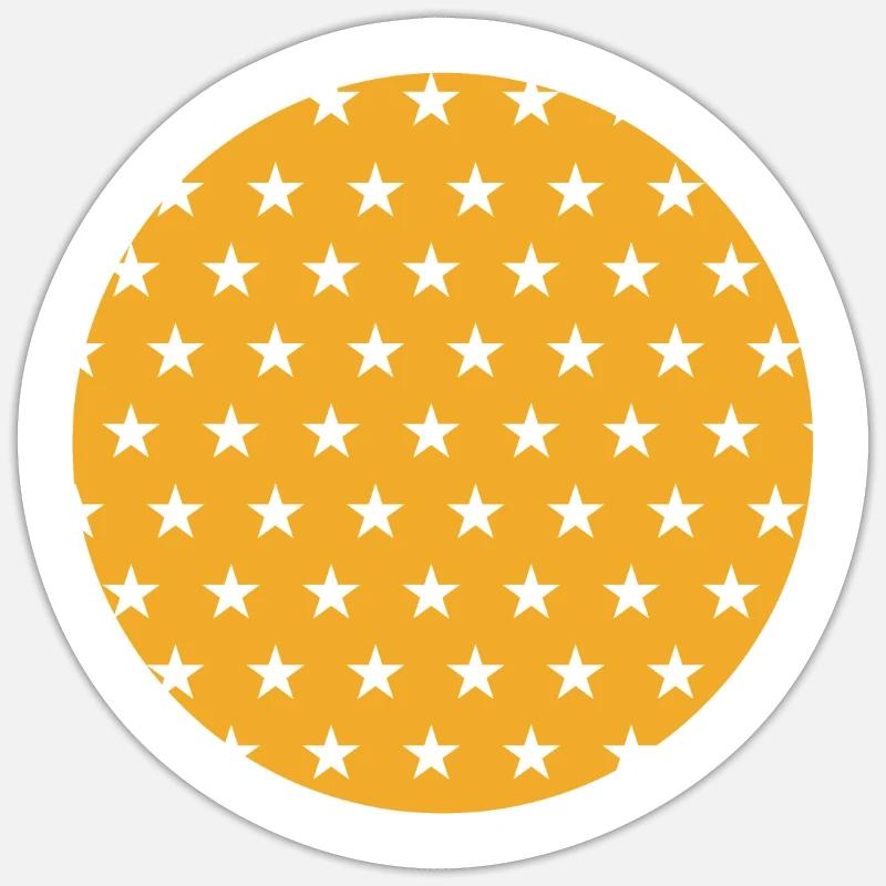 Geometry Pattern Circle Stars Sticker size S (10 x 10 cm)