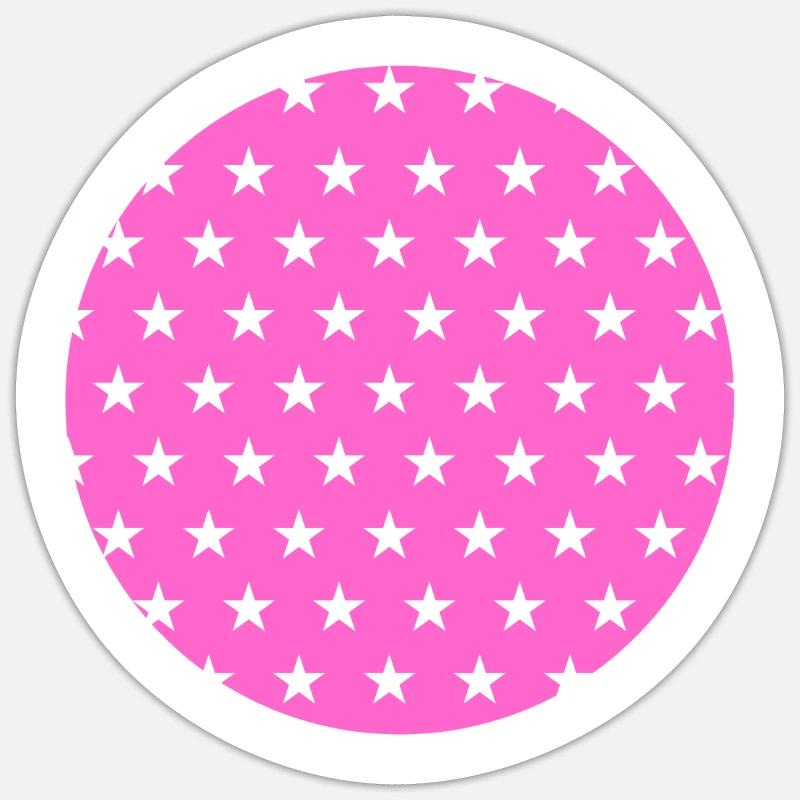 Circle Star Pattern Sticker size S (10 x 10 cm)