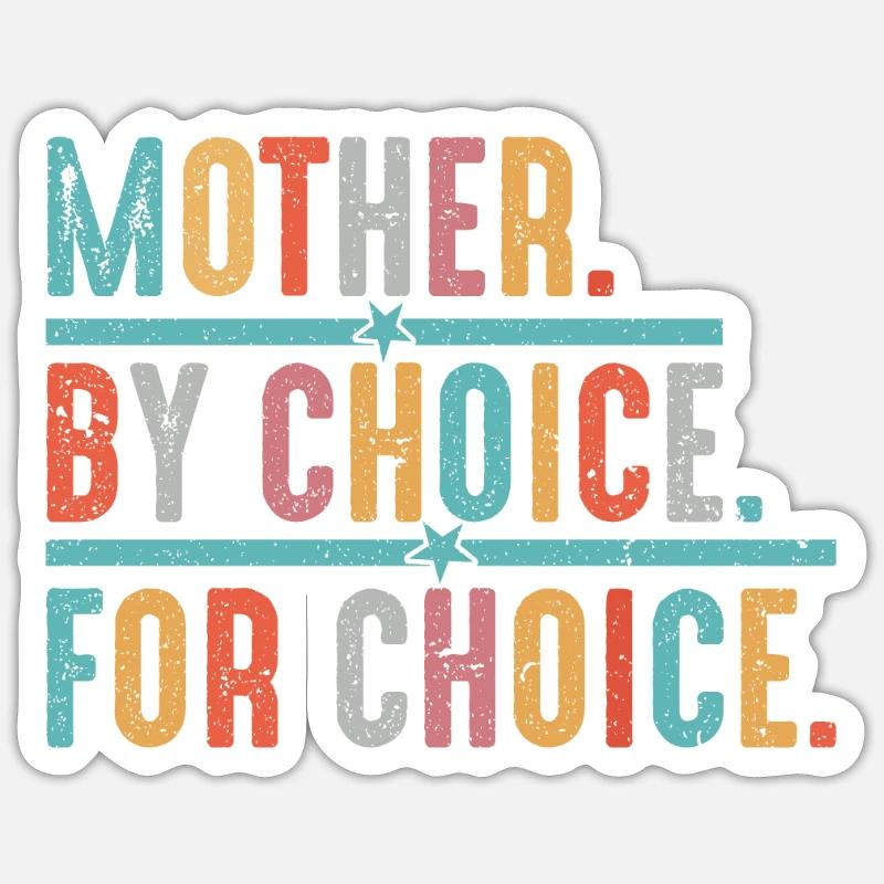 Mère Par Choix - Sticker taille S (10 x 10 cm) - blanc mat