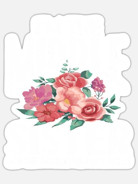 Geschwister Sprüche Bruder Schwester Familie - Sticker Größe S (10 x 10 cm) - Mattweiß