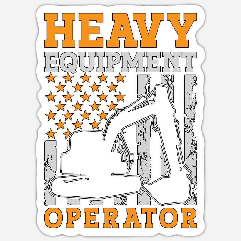 Bagger Baggerfahrer Bauarbeiter Baggern Geschenk Sticker Größe S (10 x 10 cm)