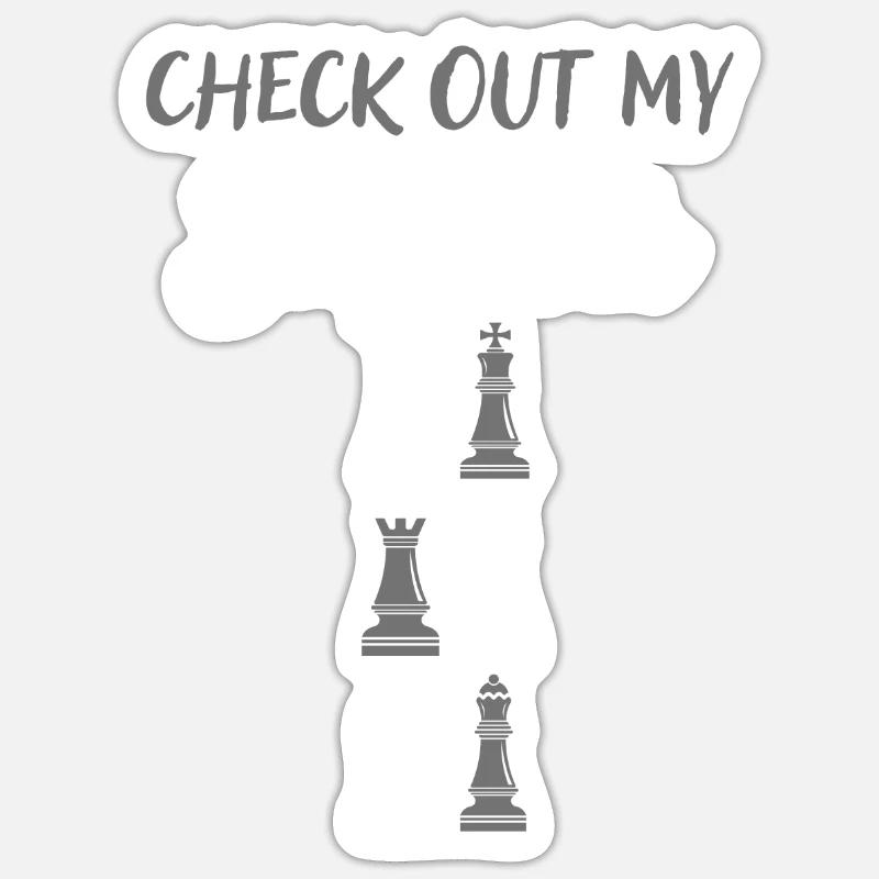 Check Out My Six Pack Chess Gift For Chess Lover Sticker Größe S (10 x 10 cm)