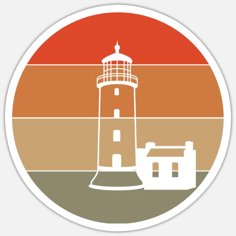 Lighthouse - Sticker size S (10 x 10 cm) - white matte