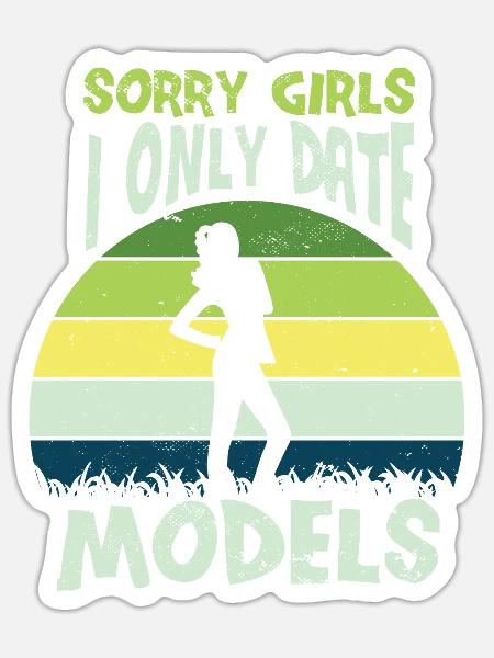 Model Only dates Models Modelmaße - Sticker Größe S (10 x 10 cm) - Mattweiß